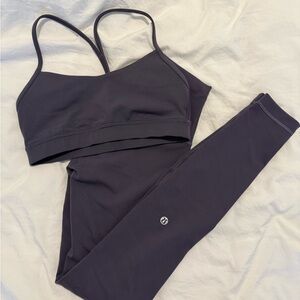 lululemon athletica Black Leggings and Sports Bra Set